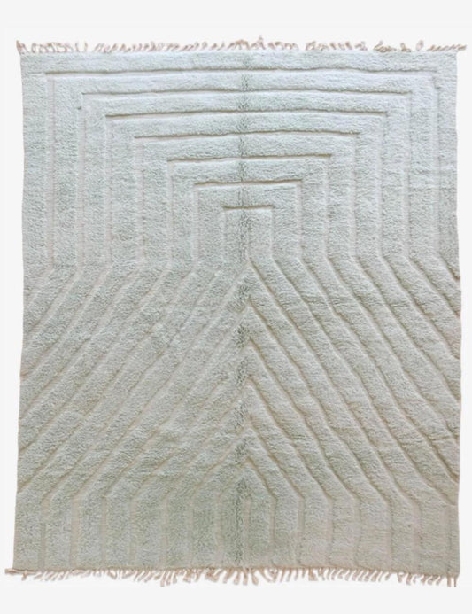 Custom Sage Green Beni Mrirt Rug