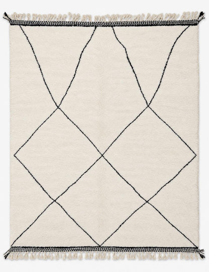 Fine Black Diamond Beni Ourain Rug 11.3 x 7.87 ft / 344 x 240 cm
