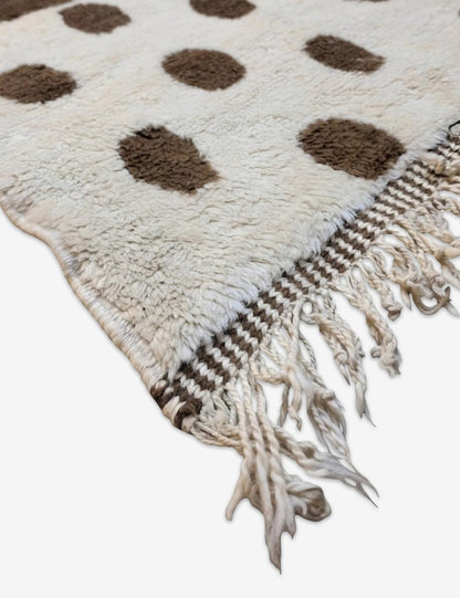 Chocolate Brown Moroccan Beni Mrirt Rug 13.2 x 10.3 ft / 403 x 315 cm