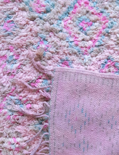 Moroccan Pink Accent Rug 7.2 x 3 ft / 218 x 92 cm - Surcoma