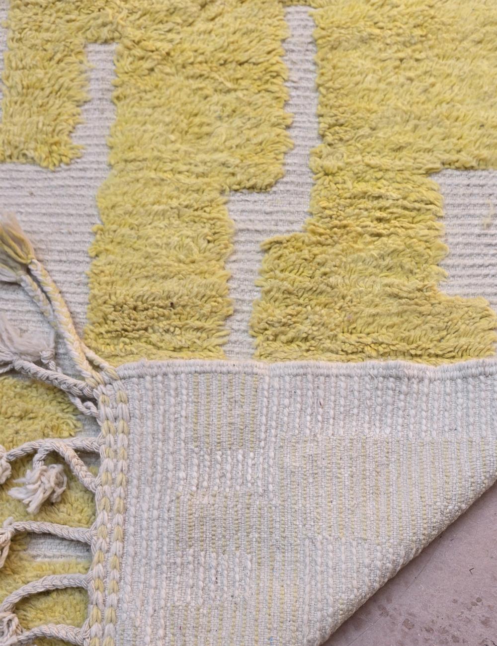 Modern Yellow Maze Moroccan Rug 10.1 x 8.2 ft / 308 x 250 cm