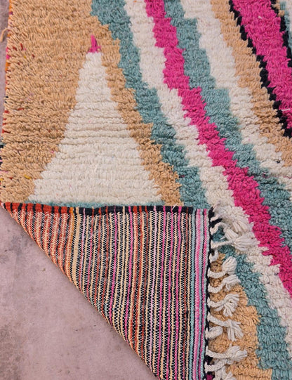 Handwoven Apricot Berber Wool Rug 9.8 x 6.2 ft / 300 x 189 cm