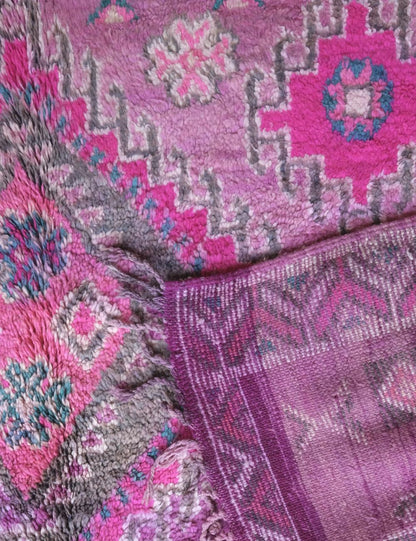 Purple Moroccan Wool Rug 9 x 7 ft / 275 x 214 cm - Surcoma