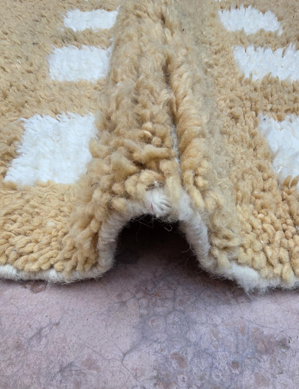 Handwoven Camel Beige Berber Runner 11.8 x 3.22 ft / 360 x 98 cm
