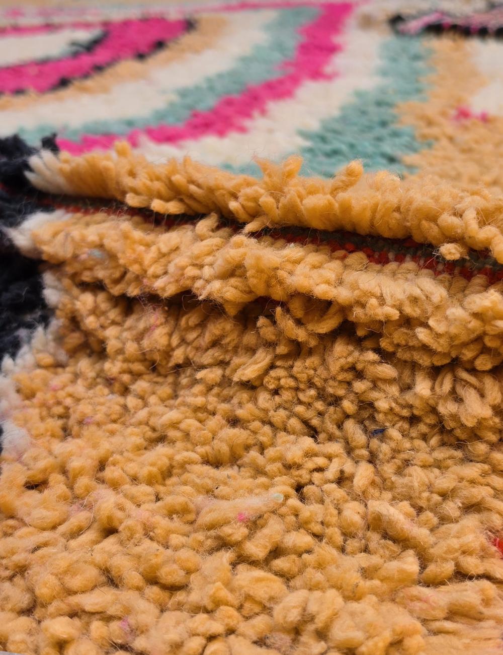 Handwoven Apricot Berber Wool Rug 9.8 x 6.2 ft / 300 x 189 cm