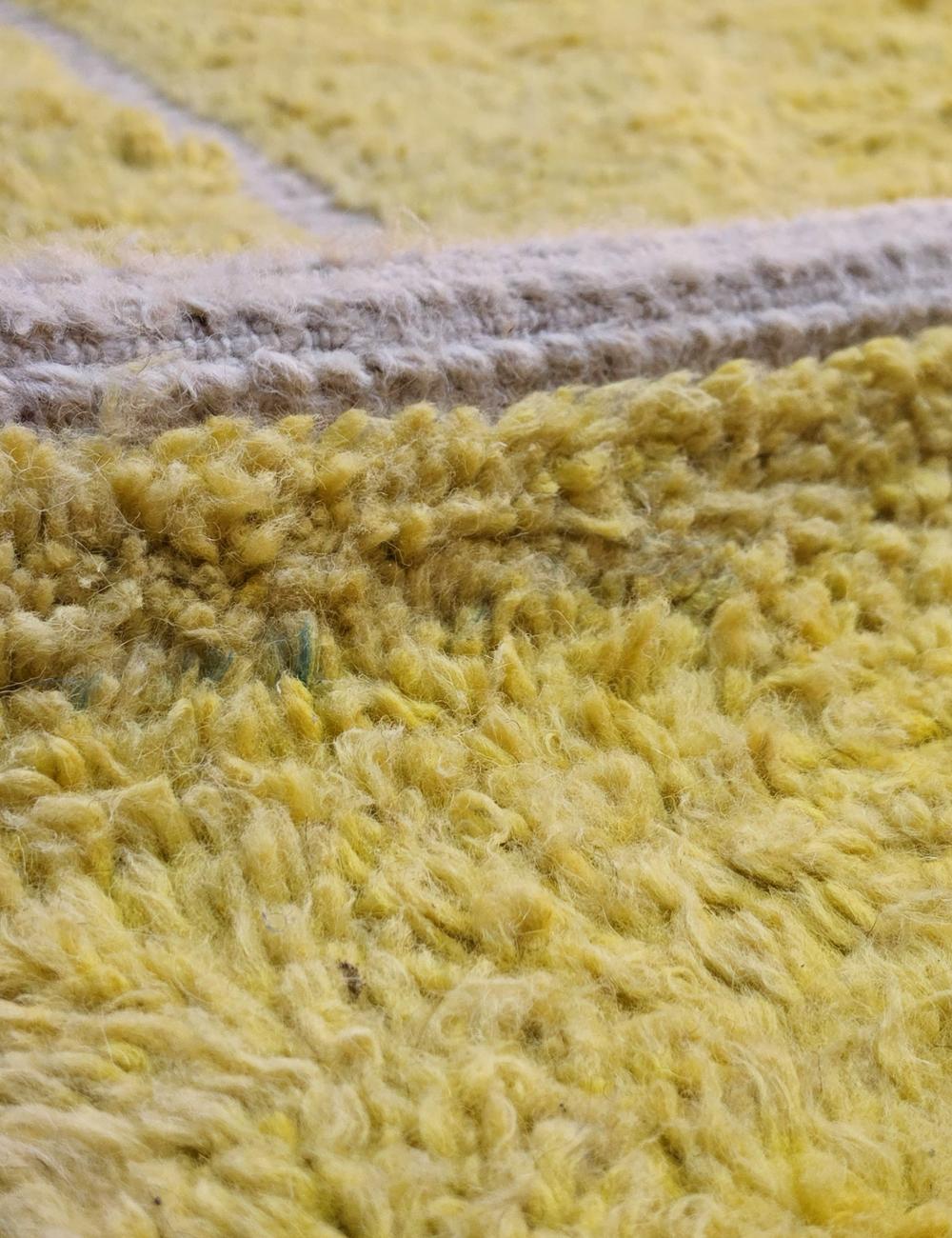 Modern Yellow Maze Moroccan Rug 10.1 x 8.2 ft / 308 x 250 cm