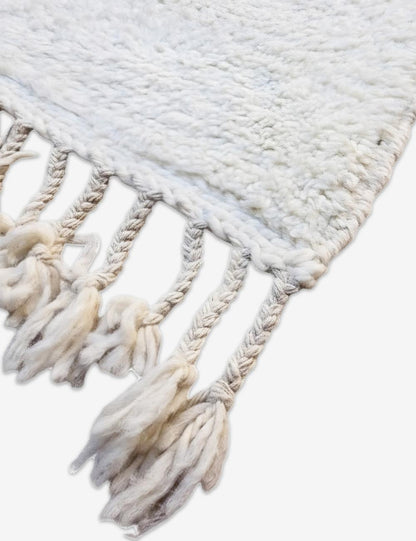 White Beni Ourain Subtle Diamond Rug 11.4 x 8.33 ft / 346 x 254 cm