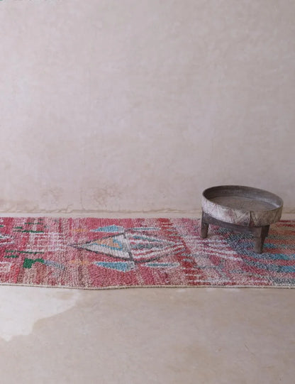 Neutral Moroccan Runner Rug 13.4 x 2.7 ft / 408 x 84 cm - Surcoma