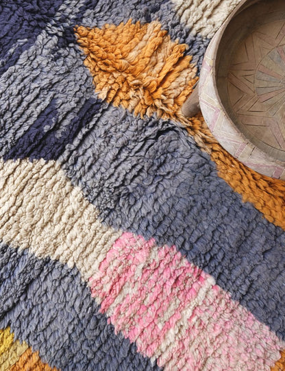 Boujad Moroccan Wool Rug 6.6 x 5.6 ft / 200 x 173 cm - Surcoma