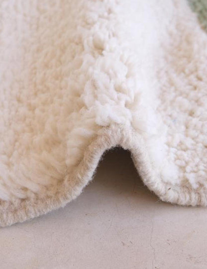 Custom Moroccan Sage Green Modern Rug - Surcoma