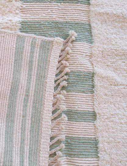 Custom Moroccan Sage Green Modern Rug - Surcoma