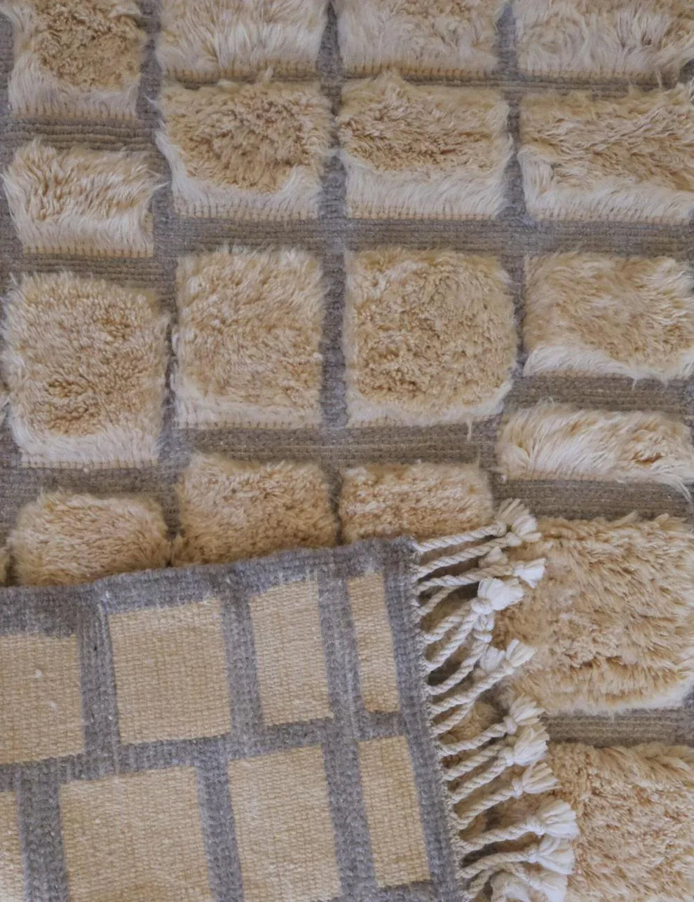 Beni Mrirt Moroccan Rug – Small Morocco Rug with Plush Grid Pattern ...
