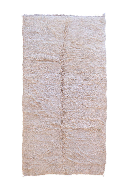 Moroccan Solid White Rug 9.2 x 4.7 ft / 280 x 144 cm - Surcoma