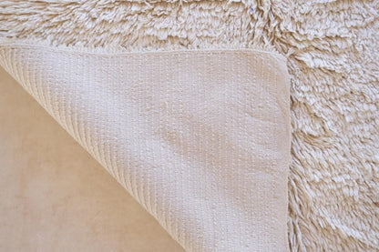 Moroccan Solid White Rug 9.2 x 4.7 ft / 280 x 144 cm - Surcoma