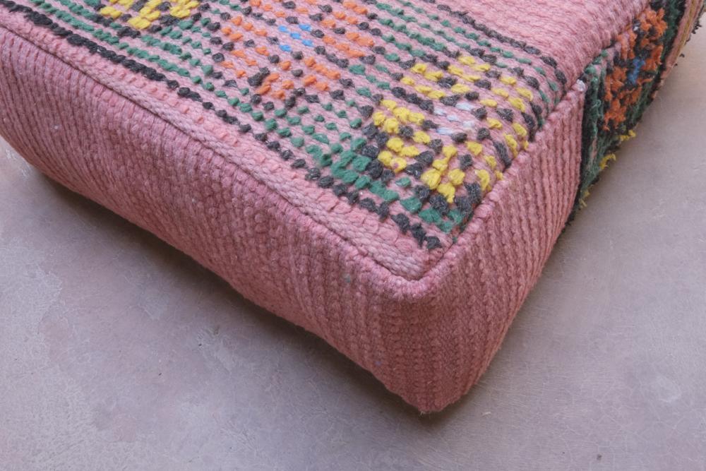 Moroccan Pink Square Floor Cushion - Surcoma