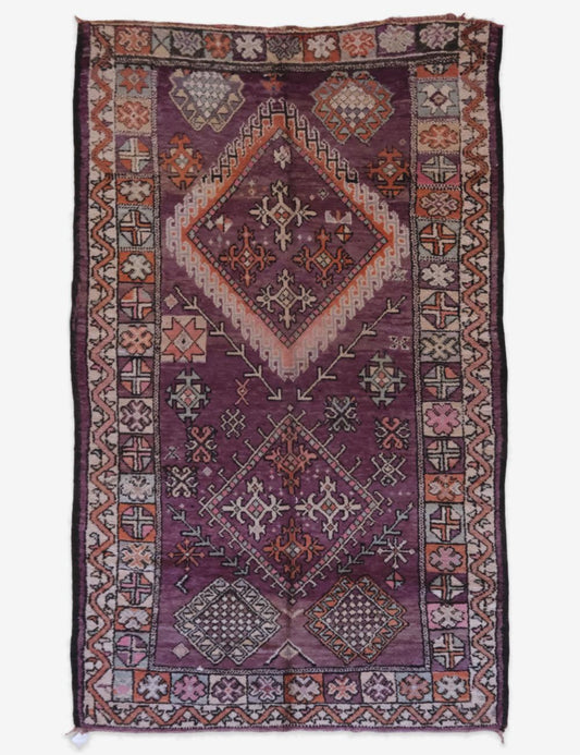 Moroccan Vintage Boujad Wool Rug 11.2 x 6.5 ft / 340 x 198 cm