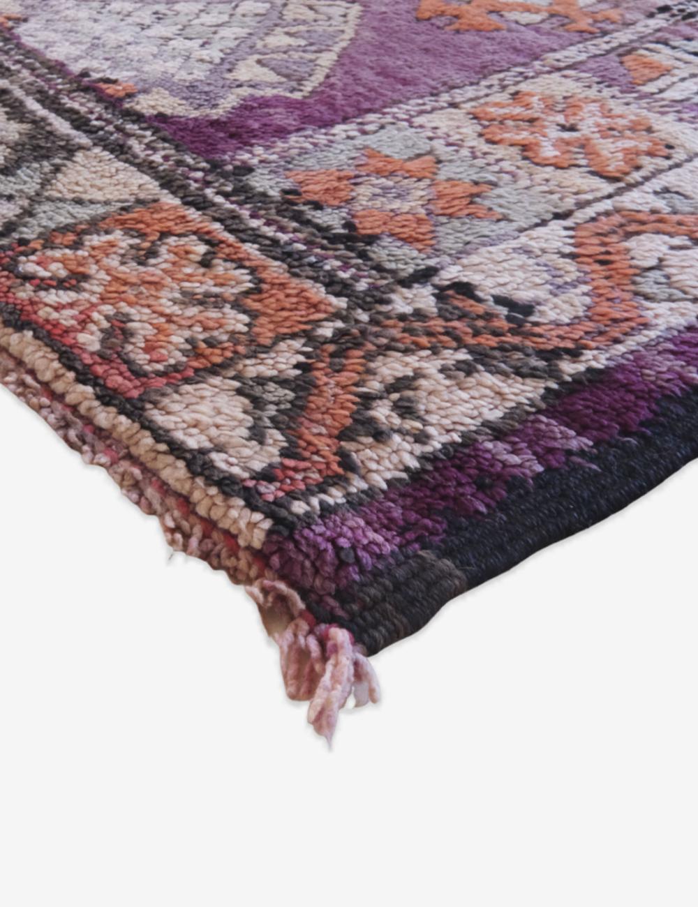 Moroccan Vintage Boujad Wool Rug 11.2 x 6.5 ft / 340 x 198 cm