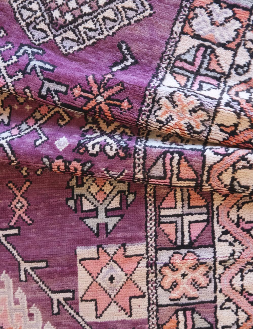 Moroccan Vintage Boujad Wool Rug 11.2 x 6.5 ft / 340 x 198 cm