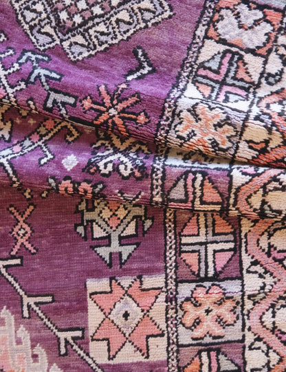 Moroccan Vintage Boujad Wool Rug 11.2 x 6.5 ft / 340 x 198 cm