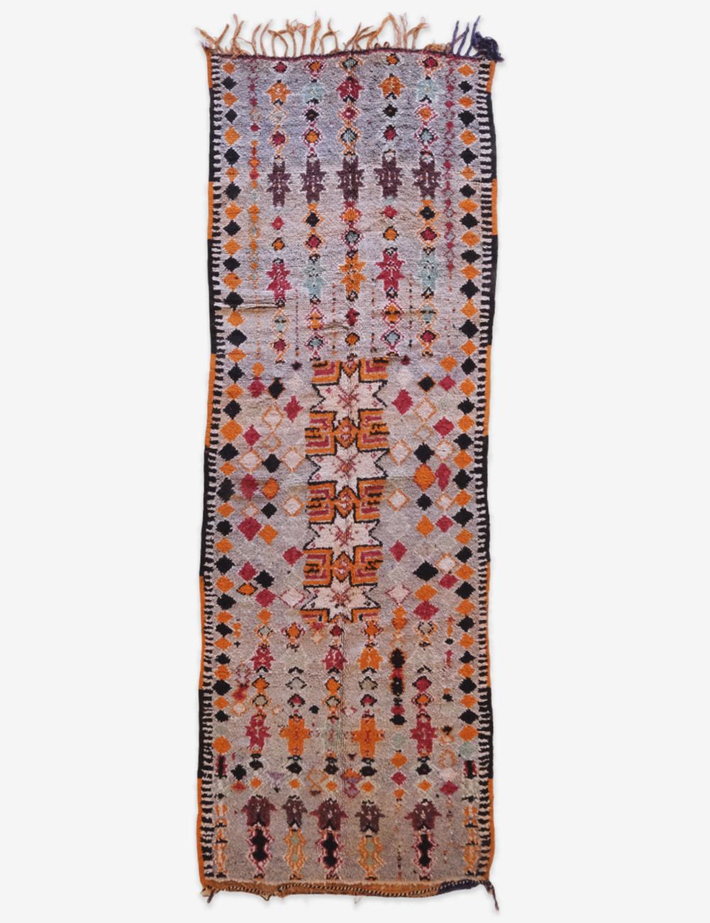Moroccan Vintage Runner Rug 10.6 x 3.6 ft / 322 x 110 cm