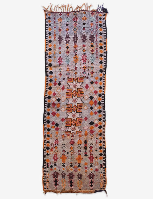Moroccan Vintage Runner Rug 10.6 x 3.6 ft / 322 x 110 cm