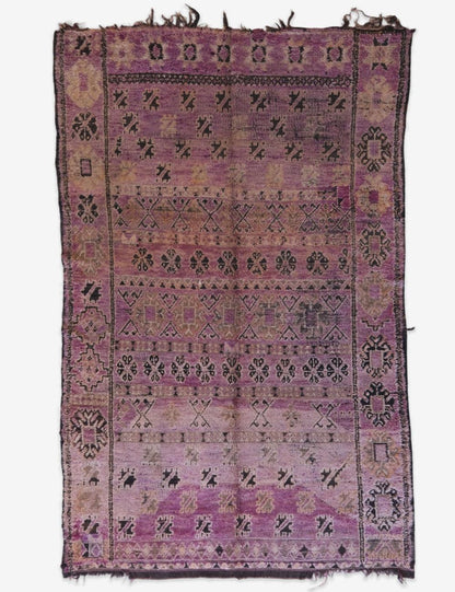 Dusky Lavender Vintage Moroccan Rug 10 x 6.3 ft / 306 x 193 cm