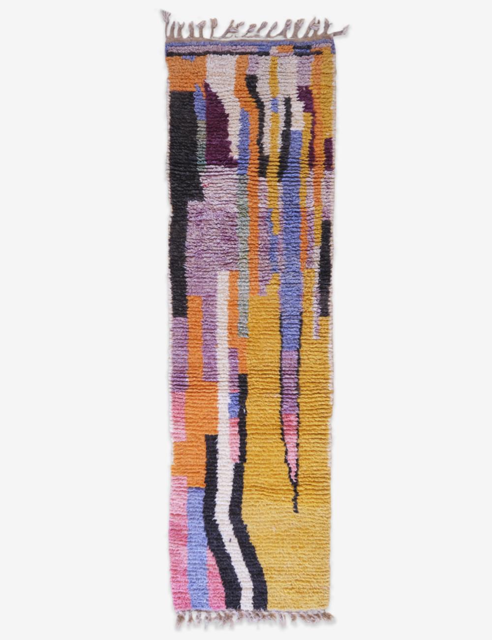 Moroccan Colorful Runner Rug 11.2 x 3.1 ft / 342 x 95 cm