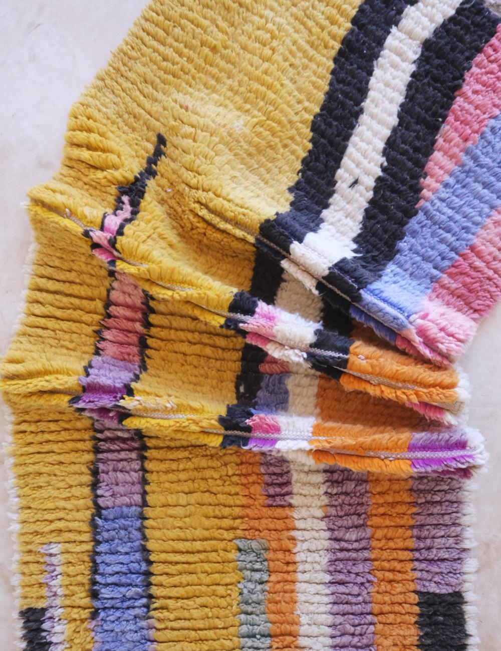 Moroccan Colorful Runner Rug 11.2 x 3.1 ft / 342 x 95 cm