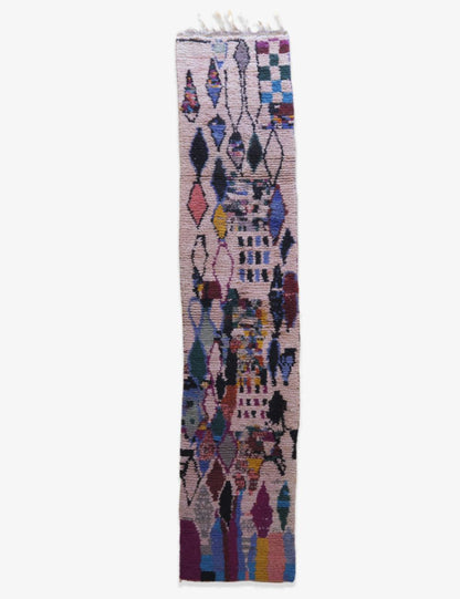 Moroccan Wool Hallway Rug 13.5 x 2.7 ft / 410 x 84 cm - Surcoma