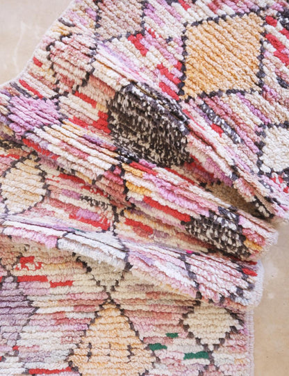 Moroccan Neutral Runner Rug 9.7 x 2.3 ft / 295 x 70 cm