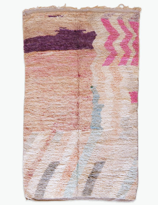 Blush and Sand Area Rug 9 x 5.4 ft / 274 x 167 cm