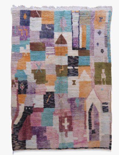 Handwoven Wool Moroccan Rug 9.7 x 6.5 ft / 297 x 200 cm - Surcoma