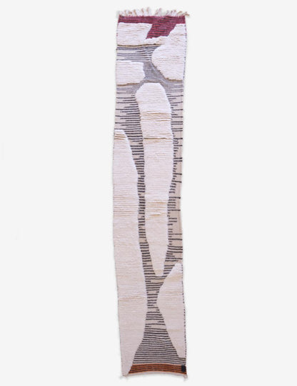 Contemporary Moroccan Runner Rug 11.7 x 2 ft / 356 x 63 cm