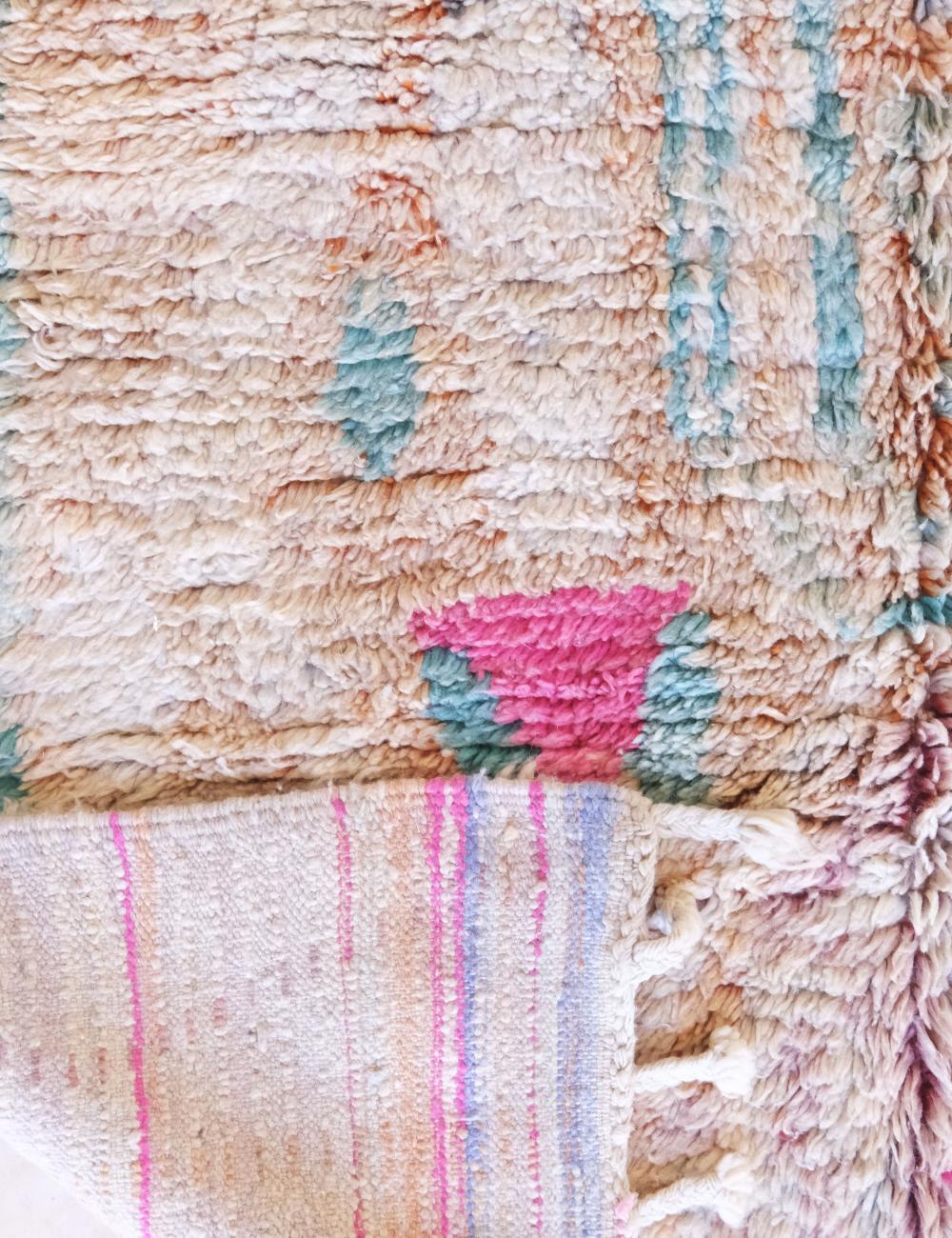 Teal and Neutral Rug 8.6 x 5.3 ft / 263 x 162 cm