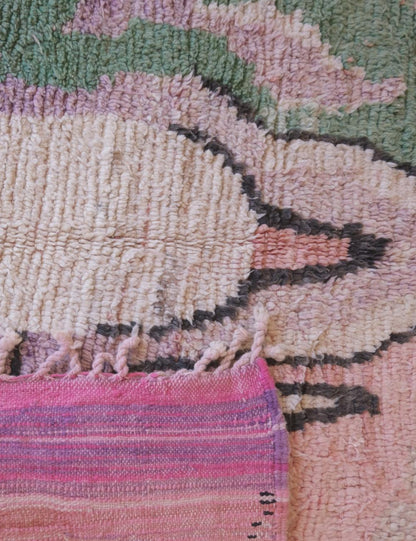 Pink Moroccan Wool Rug 9.2 x 6.1 ft / 281 x 187 cm - Surcoma