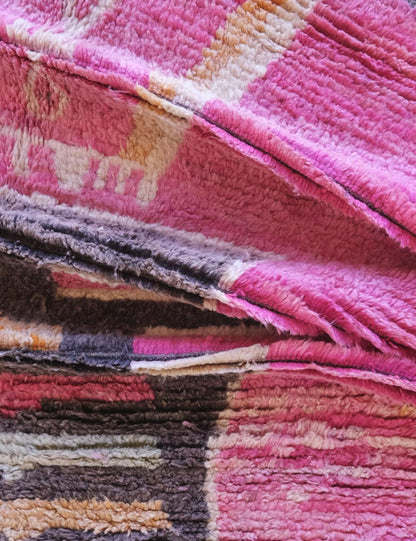 Fuchsia Wool Rug 8.2 x 5.1 ft / 249 x 158 cm