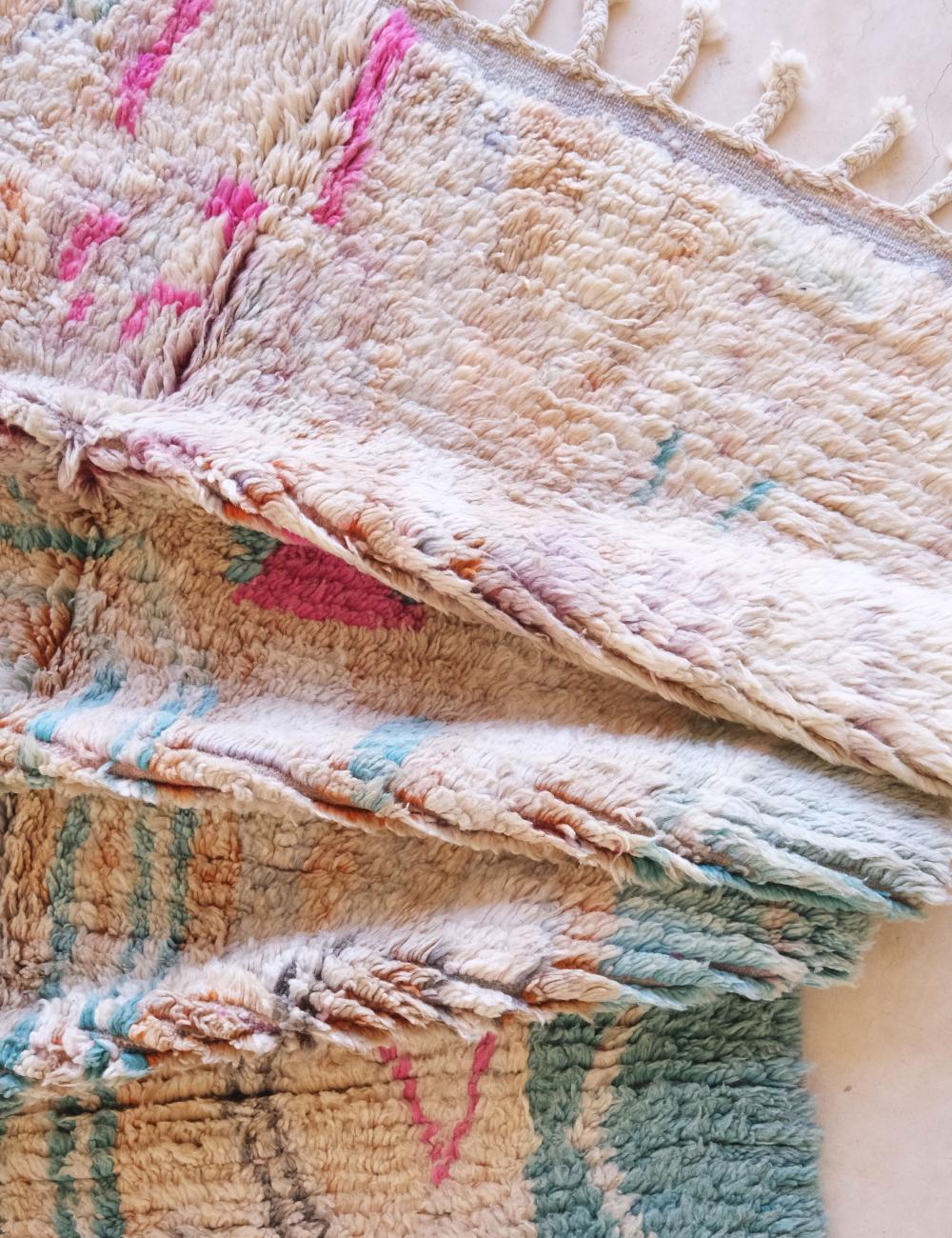 Teal and Neutral Rug 8.6 x 5.3 ft / 263 x 162 cm