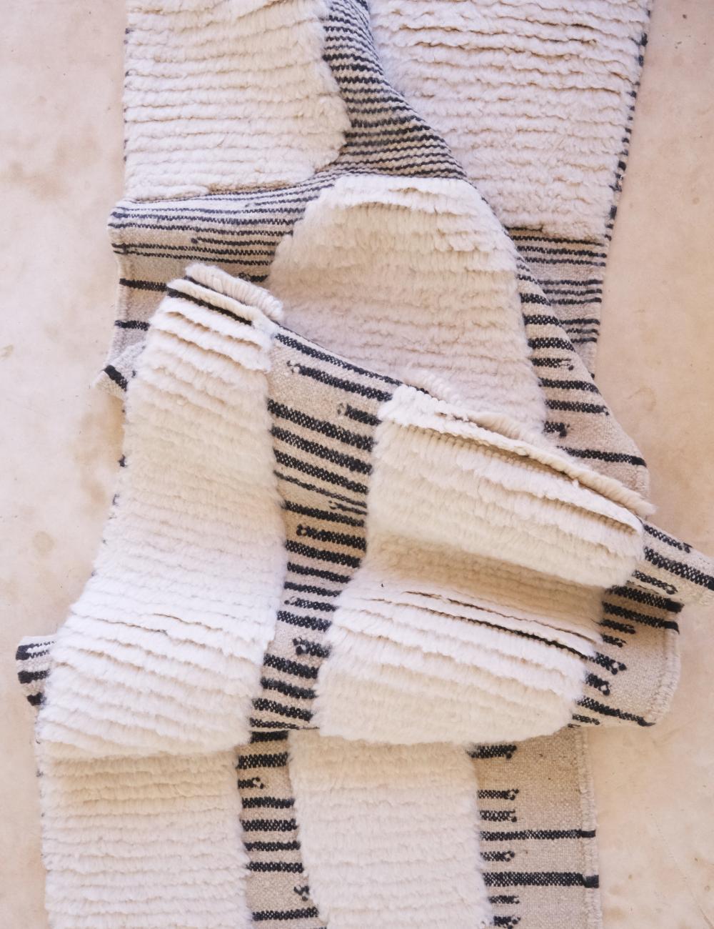 Contemporary Moroccan Runner Rug 11.7 x 2 ft / 356 x 63 cm