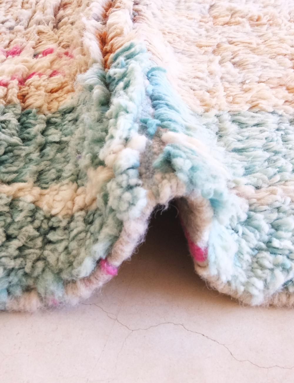 Teal and Neutral Rug 8.6 x 5.3 ft / 263 x 162 cm