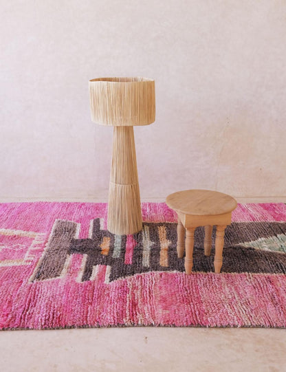 Fuchsia Wool Rug 8.2 x 5.1 ft / 249 x 158 cm