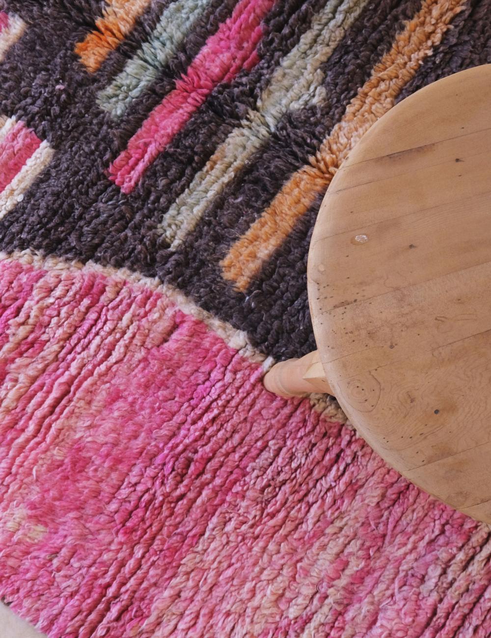 Fuchsia Wool Rug 8.2 x 5.1 ft / 249 x 158 cm