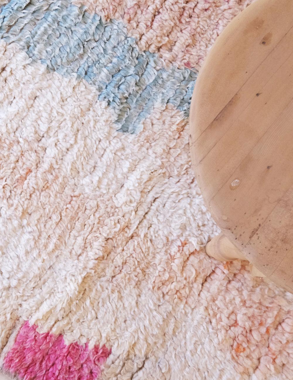 Blush and Sand Area Rug 9 x 5.4 ft / 274 x 167 cm