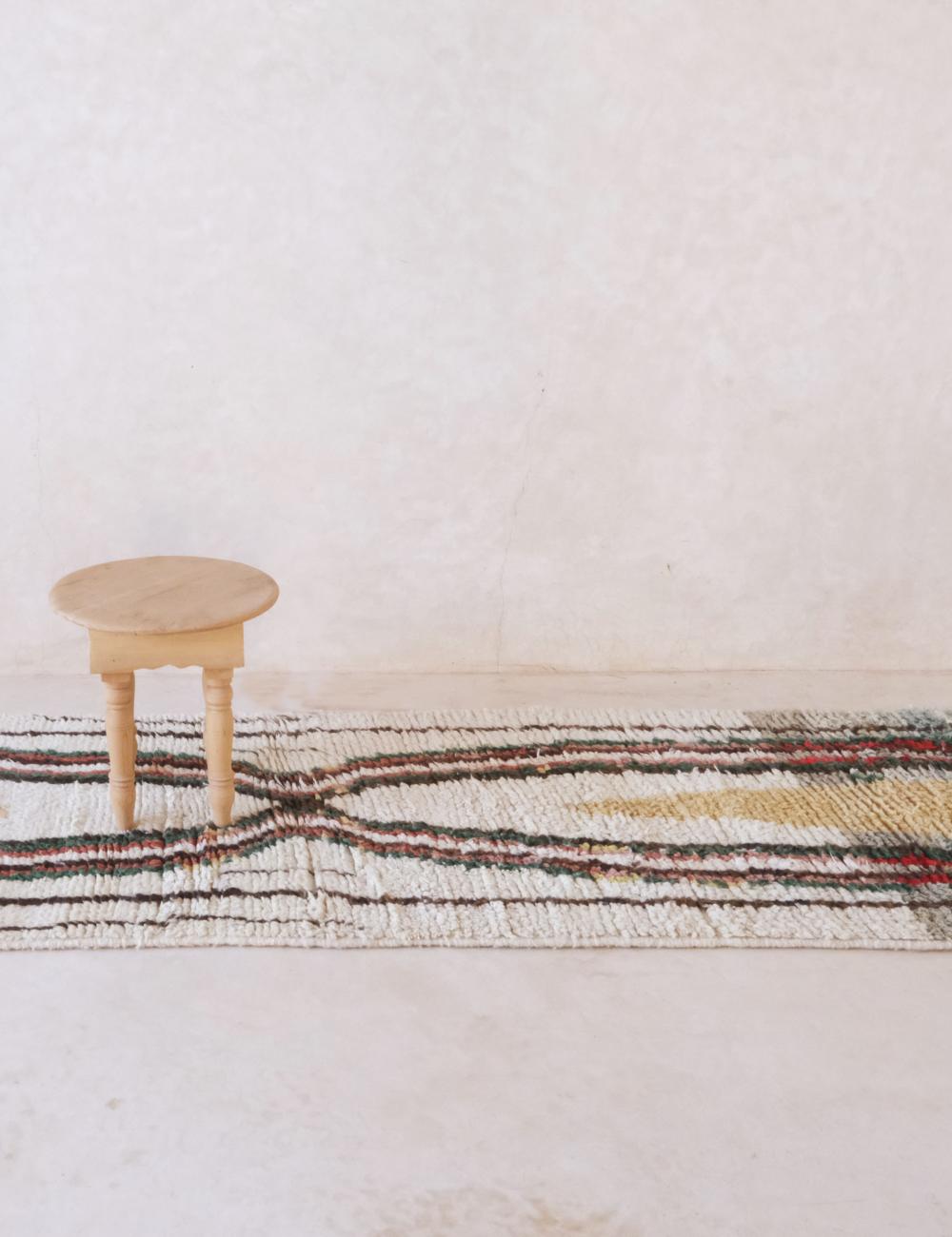 Handwoven Wool Runner 12.9 x 2.8 ft / 392 x 86 cm
