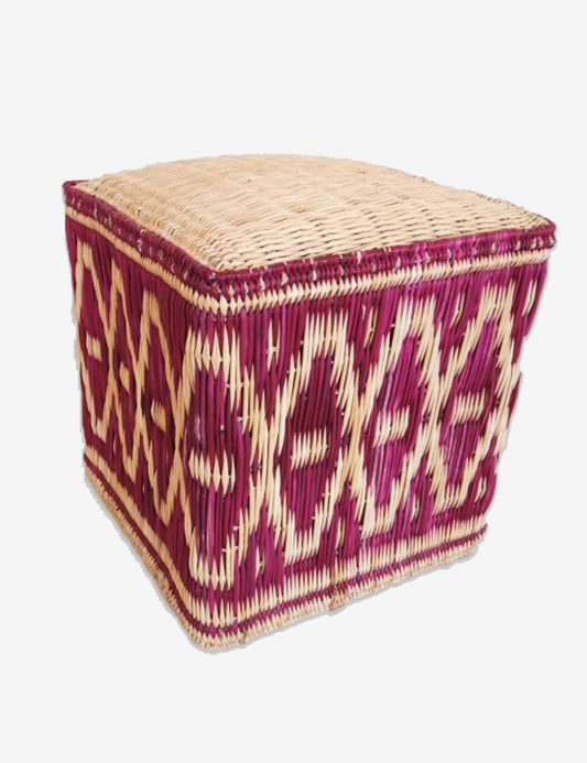 Moroccan Wicker Straw Pouf