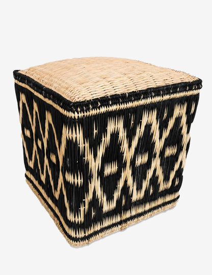 Moroccan Wicker Straw Pouf