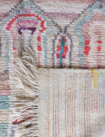 Neutral Moroccan Boujaad Rug 8.5 x 5.8 ft / 259 x 177 cm - Surcoma