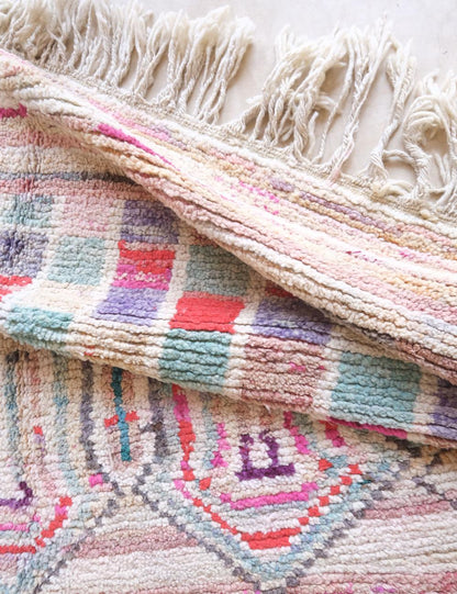 Neutral Moroccan Boujaad Rug 8.5 x 5.8 ft / 259 x 177 cm - Surcoma