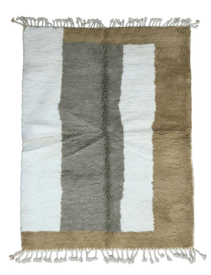 Neutral Moroccan Berber Rug 8.4 x 5.9 ft / 255 x 180 cm