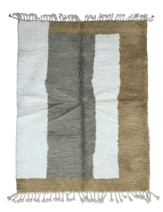 Neutral Moroccan Berber Rug 8.4 x 5.9 ft / 255 x 180 cm