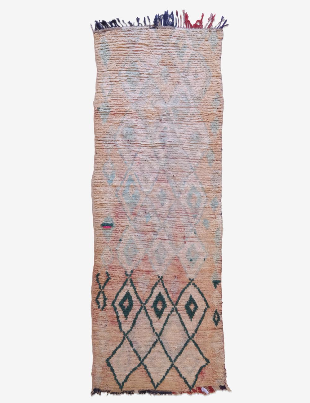 Neutral Moroccan Runner Rug 9.9 x 3.4 ft / 303 x 106 cm